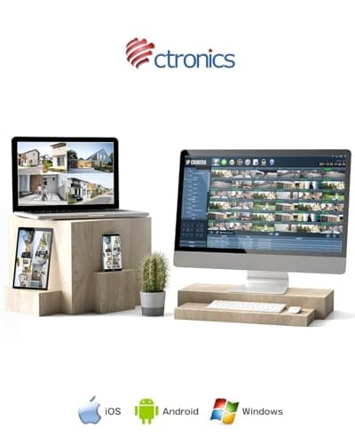 Ctronics 4K Security Camera Outdoor, AI Vehicle/Animal/Human Detection, Auto Tracking, 2.4/5Ghz WiFi, PC/Phone Remote, 256GB SD/Cloud/FTP/NAS, 24/7, Color Night Vision[All-Metal] 6