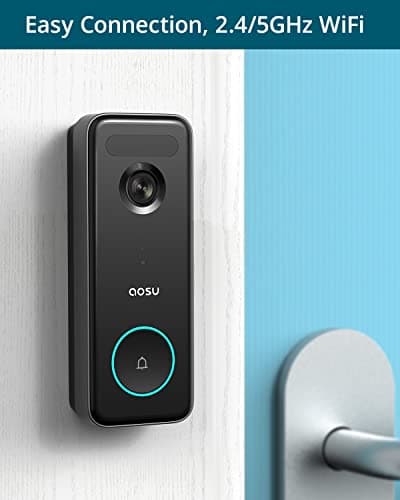 aosu Doorbell Camera Wireless, 5MP Ultra HD Video Doorbell with Triple Motion Detection, 2.4/5 GHz WiFi, Work with Alexa & Google Assistant 5