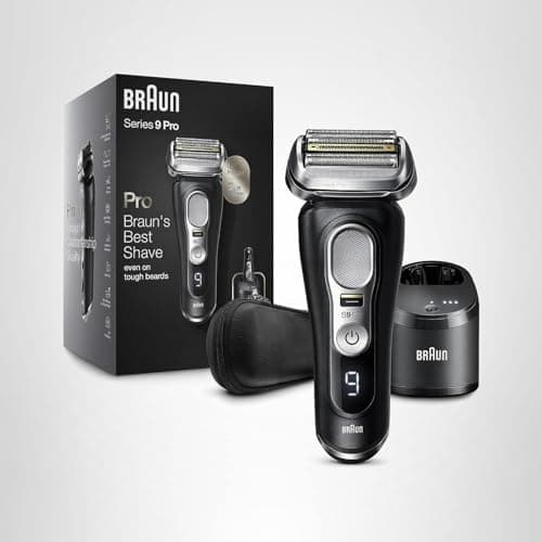 Braun Series 9 Pro 9460cc Electric Razor, Waterproof Foil Shaver, Wet/Dry Use, ProLift Beard Trimmer, 5-in-1 Cleaning & Charging SmartCare Center 9