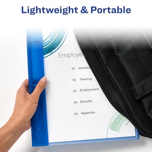 Avery Flexible View 3 Ring Binder, 1 Inch Round Rings, 1 Blue Binder (17675) 6