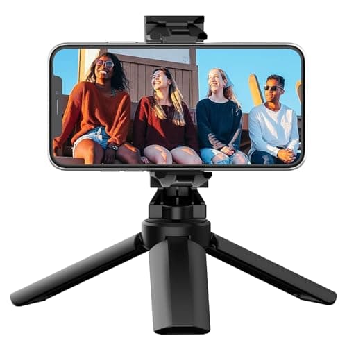 Anozer Mini Tripod with Universal Phone Holder & Cold Shoe, Lightweight Phone Stand & Camera Tripod, Compatible with iPhone 14 Pro Max/14 Pro, GoPro, Webcam, Mini Projector 8