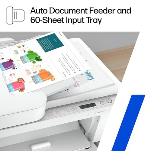 HP DeskJet 4227e Wireless All-in-One Color Inkjet Printer, Scanner, Copier, Best-for-Home, 3 Month Instant Ink Trial Included, AI-Enabled (6W7F0A) 12