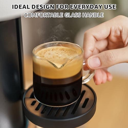 Xnqelerate Glass Espresso Cups, Espresso Accessories, Espresso Measuring Cup, 75ML, small, Transparent 4