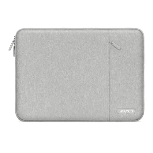 MOSISO Laptop Case 13.3 inch, 13-13.3 inch Laptop Sleeve Compatible with MacBook Air/Pro 13/Pro 14 M5 M4 M3 M2 M1, HP Dell ASUS Lenovo,Polyester Vertical Computer Sleeve Bag with Pocket, Gray