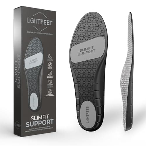 Lightfeet Slimfit Support Insoles: Optimal Support, Fit, & Comfort for Slim-Fit Shoes | Designed by Australian Podiatrists | Boost Muscle Efficiency, Reduce Joint Stress & Impact – M