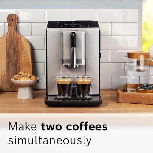 Bosch 300 Series Fully Automatic Espresso and Coffee Machine – One Touch Milk Drinks, Built-In Ceramic Grinder, In-Cup Frother, Easy Clean and Descale, Silver TIU20307 8