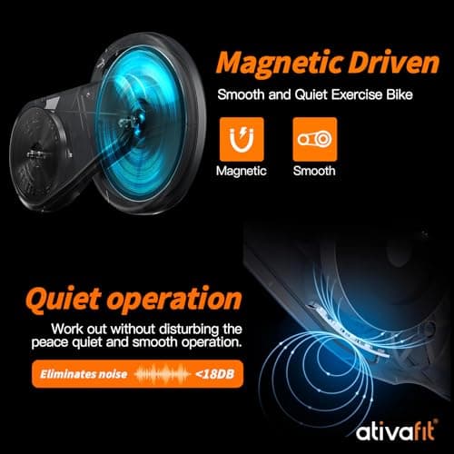 ATIVAFIT Exercise Bike Foldable Fitness Indoor Stationary Bike Magnetic 3 in 1 Upright Recumbent Exercise Bike for Home Workout (Grey) 6