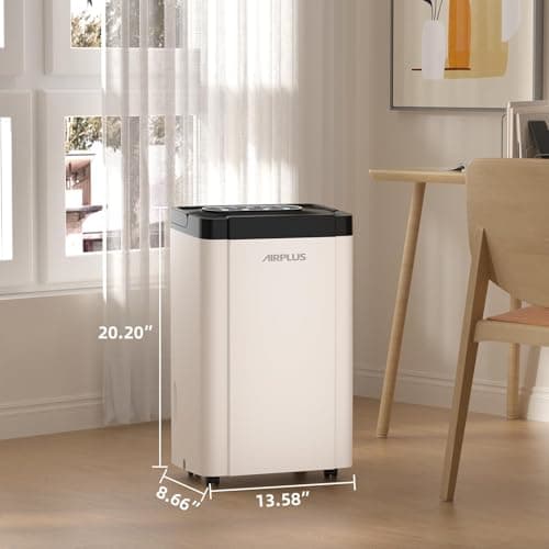 AIRPLUS 4,500 Sq. Ft. 70pint Dehumidifier, Humidity with Auto Shut off, Auto Drain or Manual Drainage, 0.8 gal Water Tank Capacity for Home and Basement 8