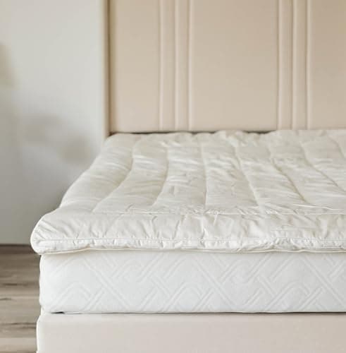Woolino Mattress Topper - Pure Australian Wool and Organic Cotton, Temperature Regulating - Designed for Ultimate Comfort & Support - 1.2 Inch Thickness - Twin Size - 38x80 Inches