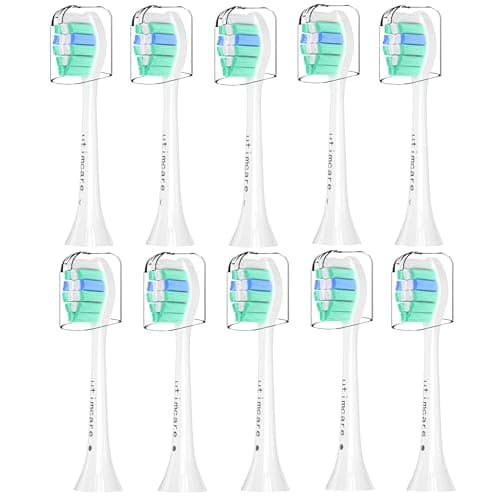 Utimcare Replacement Toothbrush Heads Compatible with Philips Sonicare Electric Toothbrush, 10 Pack, Refills