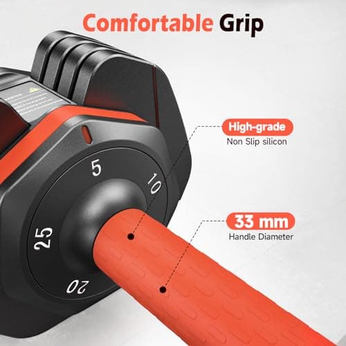 25LB Adjustable Dumbbells Set, 5LB to 25LB Dumbbell Pair,15LB to 55LB Weight Set of 2, Home Gym 25lbs/50lbs, Anti-Slip Handle for Exercise Equipment 5