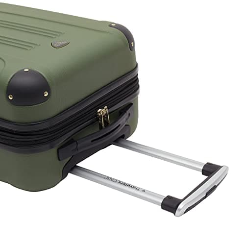 Travelers Club Chicago Hardside Expandable Spinner Luggage, Thyme Green, 22" Carry-On 14