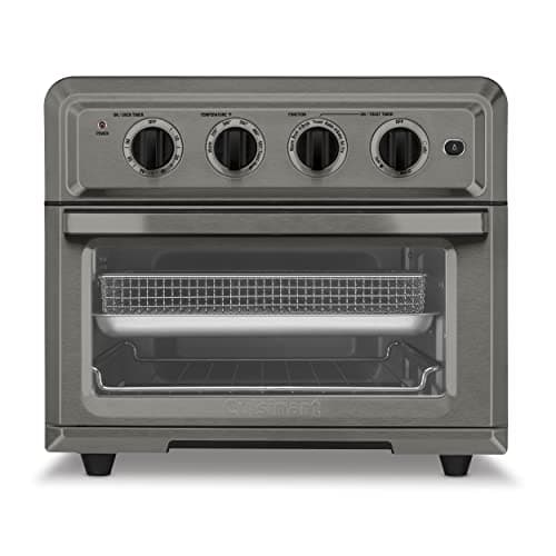 Cuisinart TOA-60BKS Convection AirFryer Toaster Oven, Premium 1800-Watt Oven with 7-in-1 Functions and Wide Temperature Range, Large Capacity AirFryer with 60-Minute Timer/Auto-Off, Black Stainless
