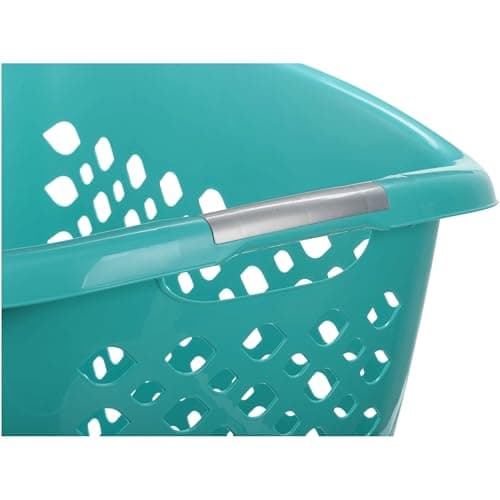 1.8 Bushel Plastic Laundry Basket - Hip Grip Handle, Teal - Perfect for Adult/Tween in Bedroom, Dorm & Laundry Room 4