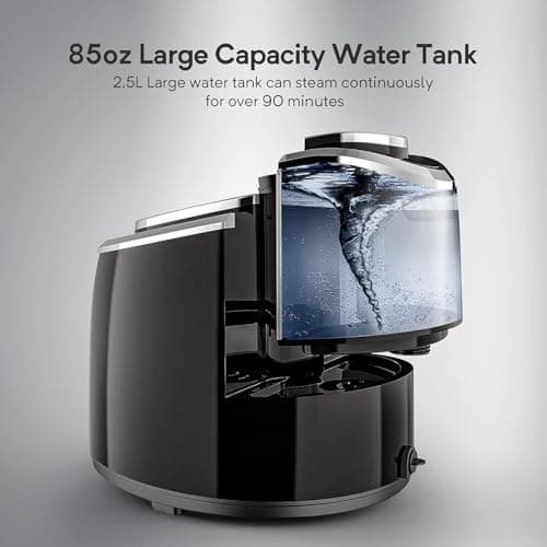 Gerank Steamer for Clothes, 1500W Standing Garment Steamer with 35s Fast Heating, 2.5L Water Tank for 1.5H Steaming, Adjustable Height Stand with Clothes Hanger, Professional Wrinkle Removal 5