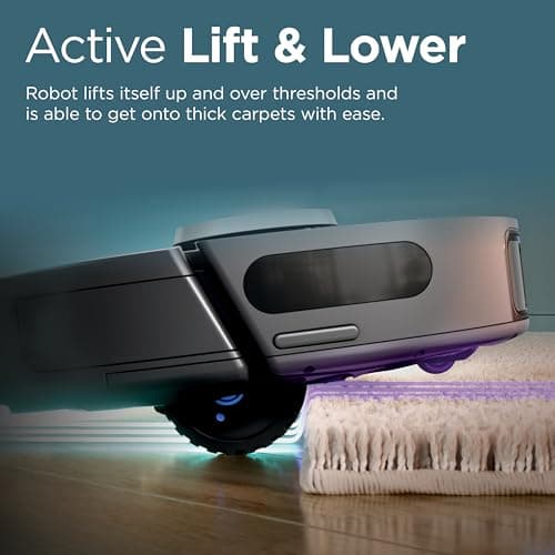 Shark PowerDetect Self-Empty Robot Vacuum with NeverStuck Technology, Auto Deep-Clean Carpets & Hardfloors, XL 60 Day Capacity HEPA Bagless Base Neutralizes Odors, for Pet Hair, Black (AV2820AE) 6