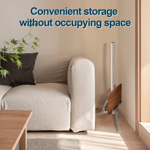 Shikha Book Stand for Reading, Hands-Free Holder for Laptop Phone Tablet with Wooden Pad, Rotated and Liftted Metal Support, 2 Spring Clips. 5