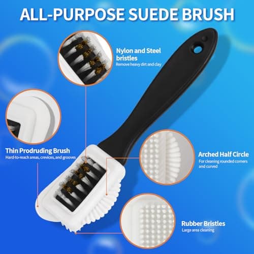 Jevvu Suede Shoe Cleaner, Suede & Nubuck Cleaner Foam, Shoe Cleaner Kit Removes Dirt & Stain, Sneaker Cleaner for Nubuck, Knit, Boots, Trainer, Sneaker, Leather 7