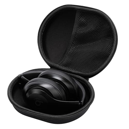 Ginsco Hard Shell Headphone Case Compatible with Skullcandy/Soundcore/Beats/Sony MDR7506/BERIBES/KVIDIO/TOZO Foldable Wireless/Wired Over-Ear Headphones, Travel Carrying Headset Case (Black) 8
