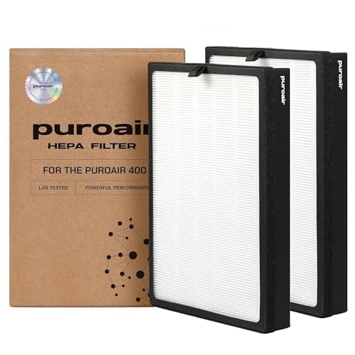 PuroAir 400 Replacement Filter - Genuine Puro Air 400 Filter Replacement - Official PuroAir Air Purifier HEPA Filter with CarbonTech Filters 99.9% of Pollen, Dust, Pet Dander, Smoke, Odors (2PK)