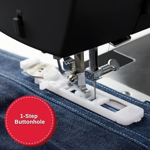 SINGER Heavy Duty 4432 High Speed Black Sewing Machine with Accessory Kit | Strong Motor with Enhanced Piercing Power, 110 Stitch Applications, Full Metal frame, 1-step Buttonhole & LED Light 8