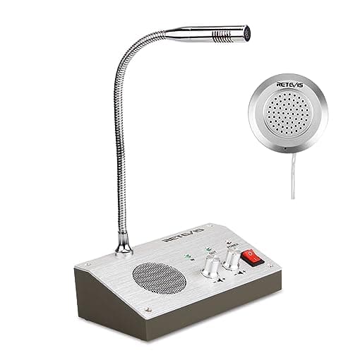 Retevis RT-9908 Window Speaker,Window Intercom Dual-Way Voice,Window Speaker Intercom System for Business,Restaurant,Bank,Ticket Window