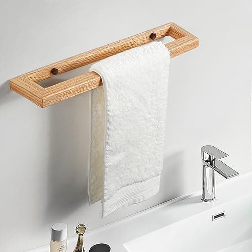 Towel Racks for Bathroom Wall Mounted,Wooden Bathroom Towel Holder,Heavy Duty Towel Bar Enhance Your Modern Bathroom Decor 3