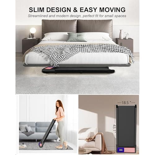 3 in 1 Treadmill, Walking Pad for Home/Office,Under Desk Walking Treadmill with Incline, Remote Control, APP and LED Display 8