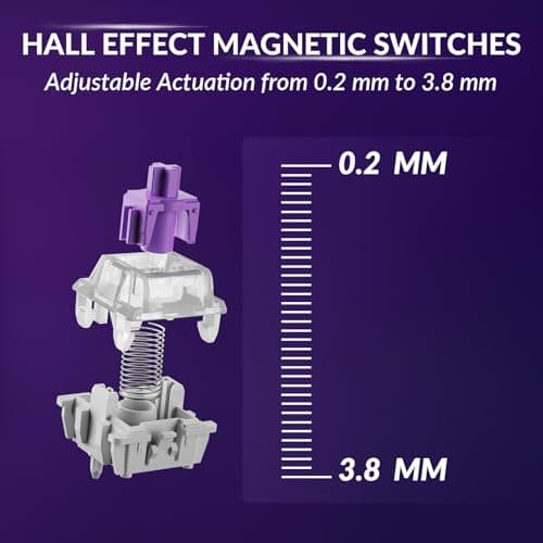 Keychron K10 HE Rapid Trigger Gaming Keyboard Wireless, Hall Effect Magnetic Switch Hot Swappable, 2.4 GHz/Bluetooth/Wired Adjustable Actuation, Full-Size Custom RGB for Mac Windows Linux 5