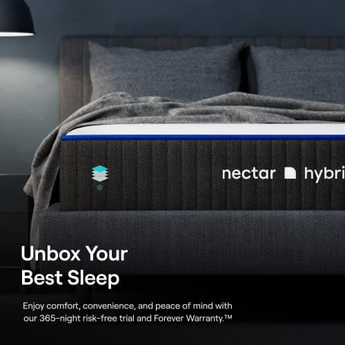 Nectar Hybrid Twin Mattress 12 Inch - Medium Firm Gel Memory Foam - Steel Springs - Cooling Technology - 365-Night Trial - Forever Warranty 6