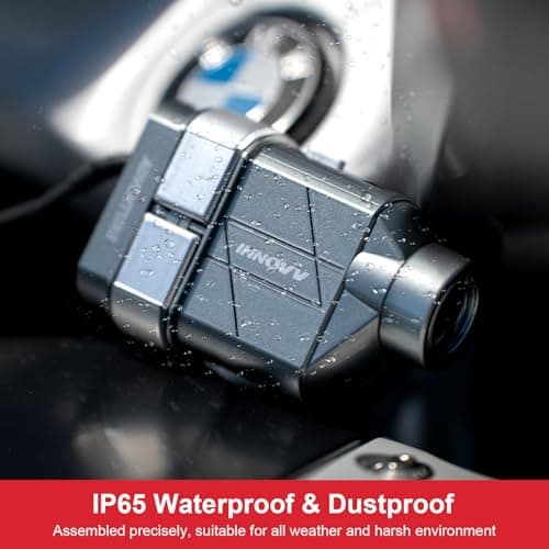 INNOVV H5 4K Action Camera, Motorcycle Helmet Camera with EIS Anti-Shake Ultra HD Video and 20MP Photo, Two Power Supply Methods, Smart WiFi, App, Waterproof Motorcycle Camera Max Support 512G 5