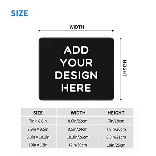 OHORTEB Custom Mouse Pad with Photo, Personalized Image Text Laptop Desk Mat, Customized Non-Slip Waterproof Desk Writing Pad for Office Home (Custom, 7.9in x 9.5in) 6