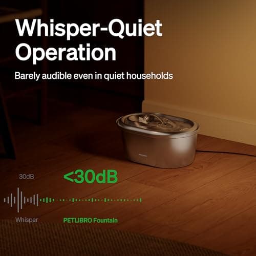 PETLIBRO Stainless Steel Cat Water Fountain, 101oz/3L Pet Water Fountain for Cats Inside, Food-Grade Dog Water Fountain, Automatic Cat Water Dispenser 7