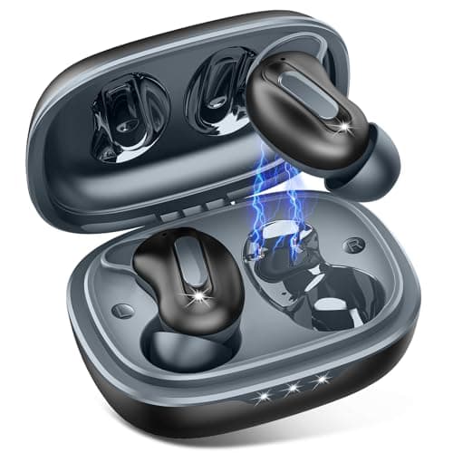 Sleep Earbuds, Mini ANC Wireless Earbuds Bluetooth 5.4 Headphones Deep Bass Stereo, 48H Playtime Ear Buds, 4 ENC Noise Cancelling Mic, In Ear IP7 Waterproof Earphones for Side Sleepers,Touch Control
