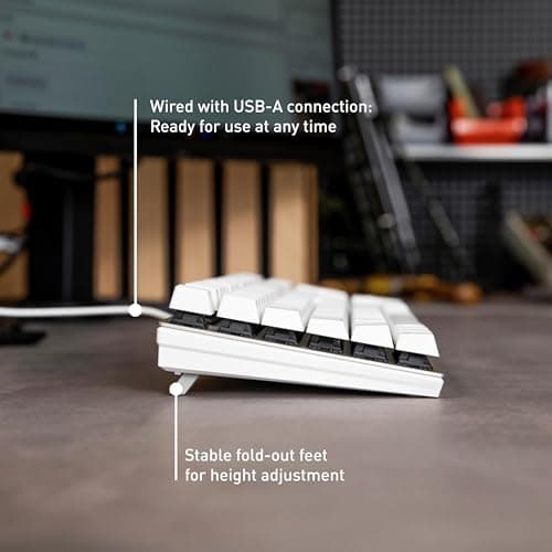 Cherry KC 200 MX, Wired Mechanical Office Keyboard, Modern Design with Elegant Aluminum Surface, USB-A Connection, MX2A Silent RED Switches, Black/Bronze 6