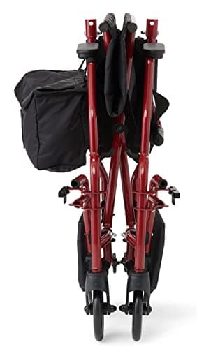 Medline Steel Transport Wheelchair, Folding Chair with Desk-Length Arms and Anti-Tippers 6