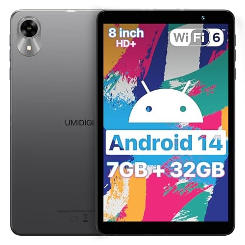 UMIDIGI G1 Tab mini Android 14 New Tablet 2024, 7(3+4)GB+32GB 1TB Expand, Wi-Fi 6 Model, 8 inch Tablet with Quad-Core Processor up to 2.0 GHz, 5000mAh, Dual Camera, BT, 1280*800 HD IPS Touch Screen