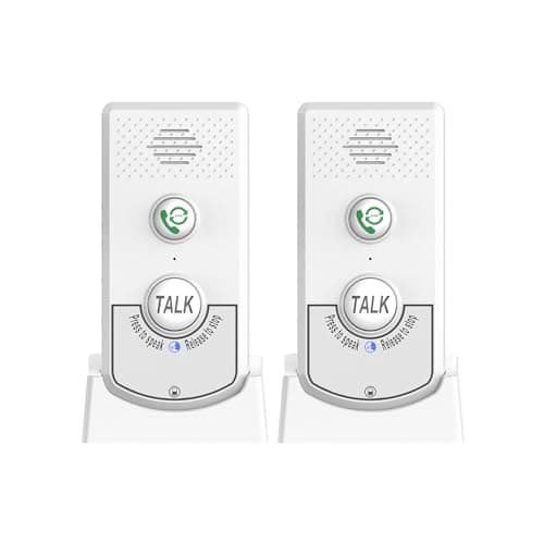 Decdeal 2 Pack Intercoms Wireless for Home, Voice Bidirectional Caller Home Ultra Long Distance Voice Interphone Elderly Caller Room to Room Communication Intercom Two Way Ringtone Call
