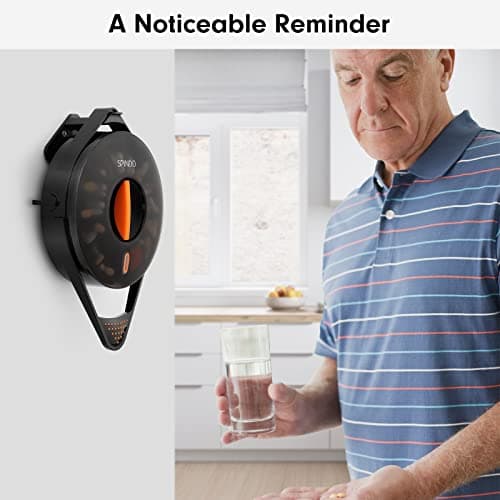 Fullicon Pill Dispenser with 14 Large Compartments and Child-Proof Lock, Spindo Medicine Dispenser-Dispense Vitamin/Tablet/Supplement for Elderly/Amnesia/Dementia 7