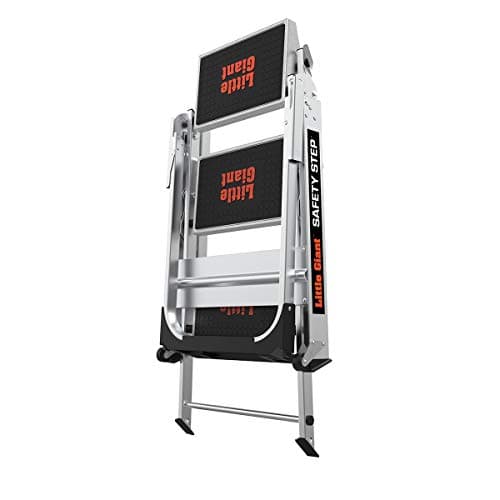 Little Giant Ladders, Safety Step, 3-Step, 3 Foot, Step Stool, Aluminum, Type 1A, 300 lbs Weight Rating, (10310BA) 10