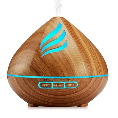 500ML Aromatherapy Essential Oil Diffuser with Smart Remote Control - Large Capacity Humidifier with 14 Color Changing LED Night Lights, 4 Timer Settings & Auto Shut-Off for Home, Bedroom, Office