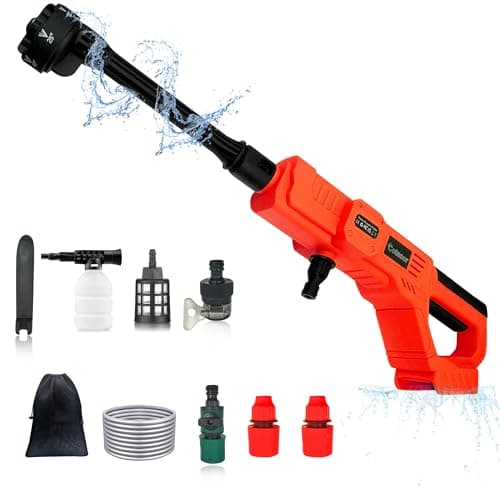 Car Power Washer for Milwaukee 18V Battery 48-11-1850,1000PSI Portable Pressure Cleaner with 6-in-1 Nozzle Soap Container for Car Floor Fence Cleaning (Tool Only,No Battery)