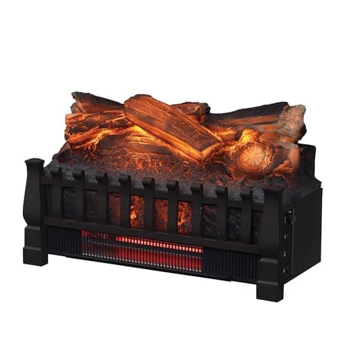 duraflame Electric Log Set 1,000 Sq Ft Heater, Faux Logs Insert with Infrared Flames for Existing Fireplaces, Remote Control Included 7