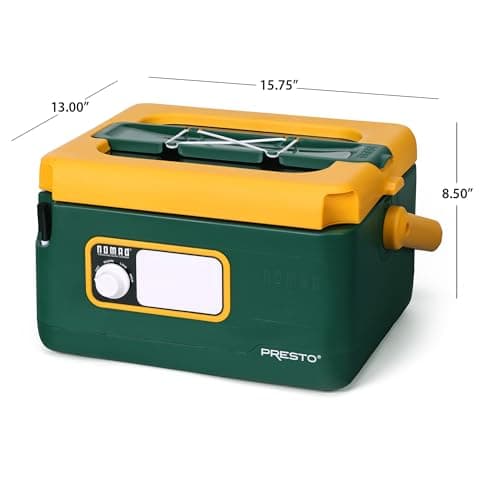Presto 06019 8-Quart Nomad Traveling Slow Cooker, Locking Lid, Dry Erase Board, Green/Gold 9