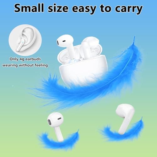 Wireless Earbuds, Bluetooth Earbuds Stereo Bass 48H Playback with Charging Box IPX7 Waterproof, in-ear Headphones with Built in Microphone Premium Sound Quality, Suitable for sports, work, travel 7