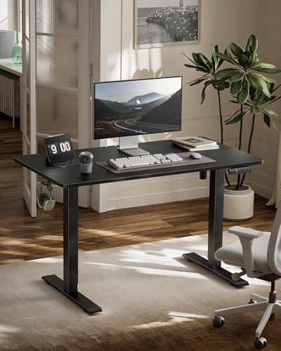 Marsail Electric Standing Desk, Adjustable Height Stand up Desk, 48 x 24 Inches Sit Stand Home Office Desk, Computer Desk, Black 6