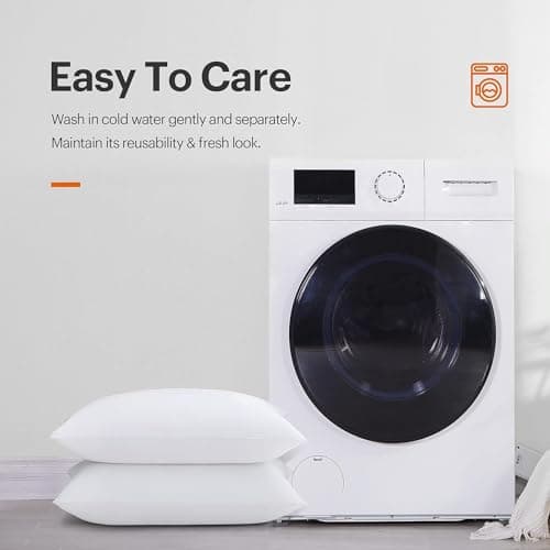 Acanva Hotel Quality Bed Pillows for Sleeping,Premium 3D Plush Fiber-Reduces Neck Pain,Breathable Cooling Cover Skin-Friendly, Standard (Pack of 4), White 4 Count 6