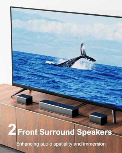 ULTIMEA 7.1ch Soundbar with Wireless Subwoofer, Virtual Surround Sound System for TV, App Control, 410W Peak Power, Sound bar for TV, 4 Wired Surround Speakers, Home Theater Sound System Poseidon D70 5