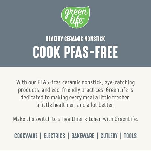 GreenLife 6QT Slow Cooker, Non-Toxic PFAS-Free Ceramic Nonstick Removable Interior Bowl, Programmable, Family Friendly, Keep Warm, Stovetop & Oven Safe, Dishwasher Safe Crock, Timer, Glass Lid, Gray 12