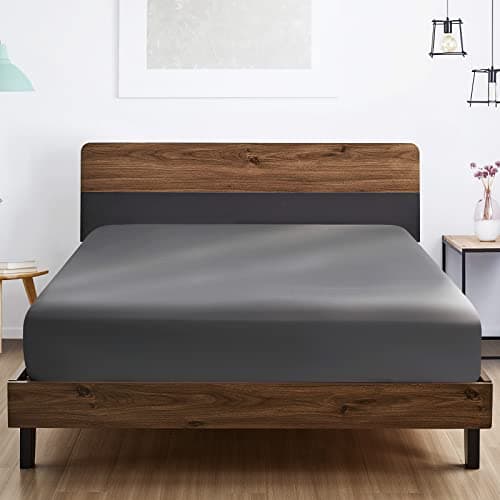 FreshCulture King Fitted Sheet Only - Hotel Quality Fitted Sheet King Size - Ultra Soft & Breathable - Brushed Microfiber - Deep Pocket - Cooling Fitted Sheets for King Size Bed (Dark Grey) 6